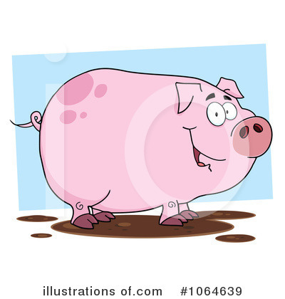 Royalty-Free (RF) Pig Clipart Illustration by Hit Toon - Stock Sample #1064639