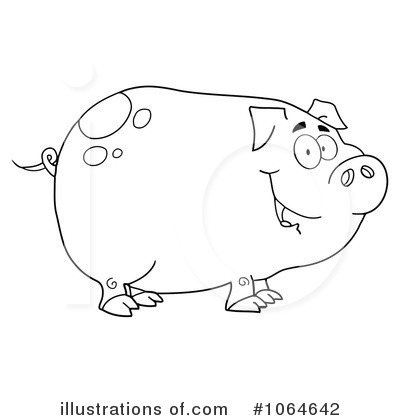 Royalty-Free (RF) Pig Clipart Illustration by Hit Toon - Stock Sample #1064642