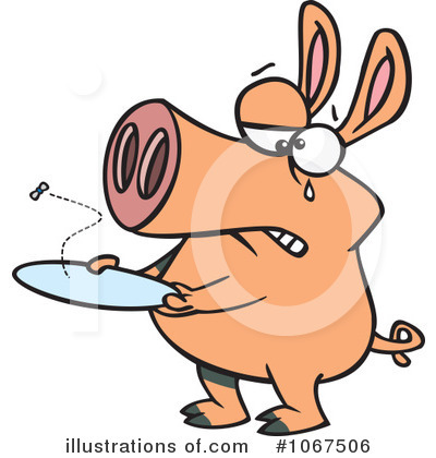 Royalty-Free (RF) Pig Clipart Illustration by toonaday - Stock Sample #1067506
