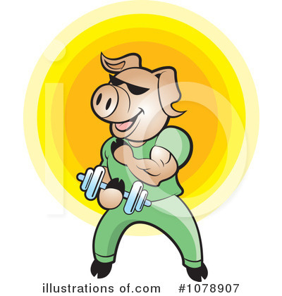 Royalty-Free (RF) Pig Clipart Illustration by Lal Perera - Stock Sample #1078907