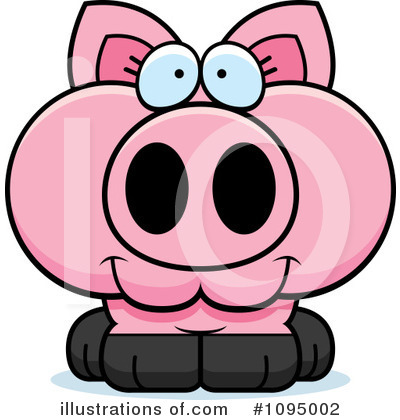 Pig Clipart #1095002 by Cory Thoman