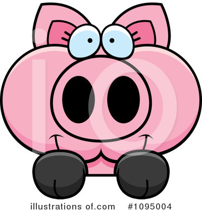 Royalty-Free (RF) Pig Clipart Illustration by Cory Thoman - Stock Sample #1095004