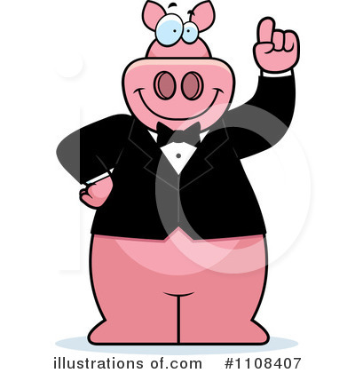 Royalty-Free (RF) Pig Clipart Illustration by Cory Thoman - Stock Sample #1108407