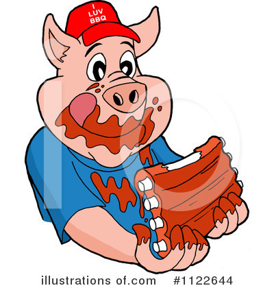 Royalty-Free (RF) Pig Clipart Illustration by LaffToon - Stock Sample #1122644