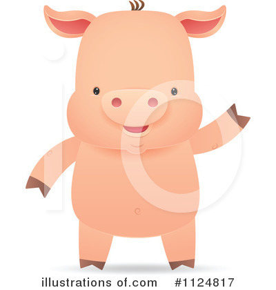 Royalty-Free (RF) Pig Clipart Illustration by Qiun - Stock Sample #1124817