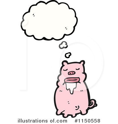 Royalty-Free (RF) Pig Clipart Illustration by lineartestpilot - Stock Sample #1150558