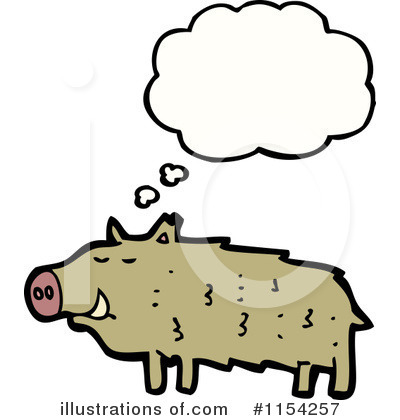 Royalty-Free (RF) Pig Clipart Illustration by lineartestpilot - Stock Sample #1154257