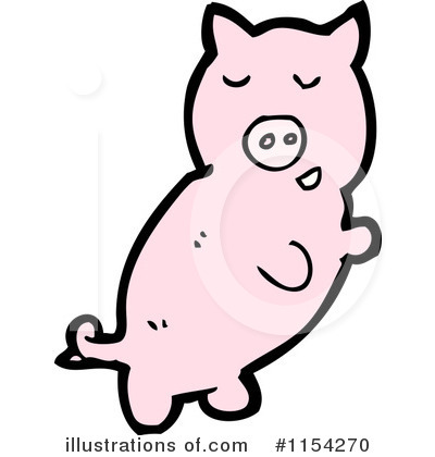 Royalty-Free (RF) Pig Clipart Illustration by lineartestpilot - Stock Sample #1154270