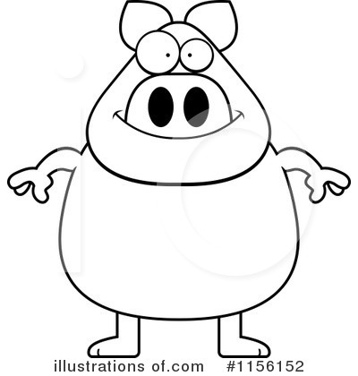 Royalty-Free (RF) Pig Clipart Illustration by Cory Thoman - Stock Sample #1156152