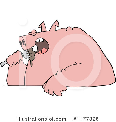 Royalty-Free (RF) Pig Clipart Illustration by djart - Stock Sample #1177326