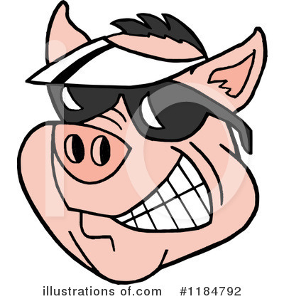 Royalty-Free (RF) Pig Clipart Illustration by LaffToon - Stock Sample #1184792