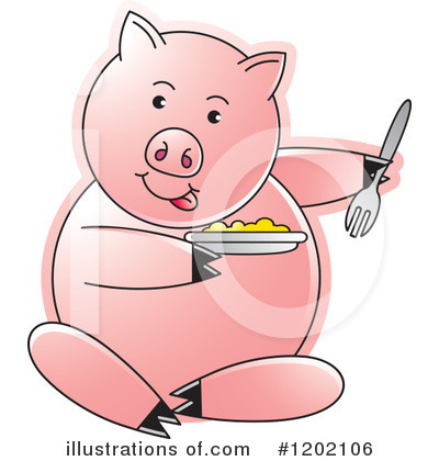 Royalty-Free (RF) Pig Clipart Illustration by Lal Perera - Stock Sample #1202106
