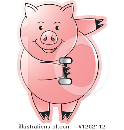 Royalty-Free (RF) Pig Clipart Illustration by Lal Perera - Stock Sample #1202112