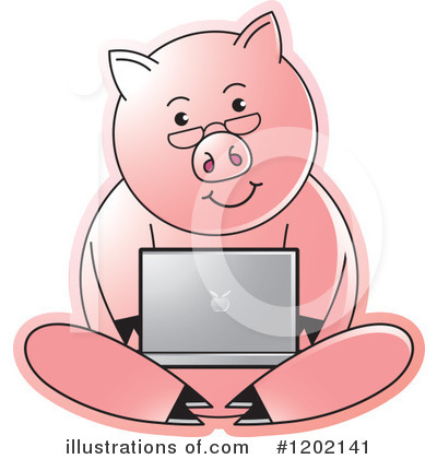 Royalty-Free (RF) Pig Clipart Illustration by Lal Perera - Stock Sample #1202141