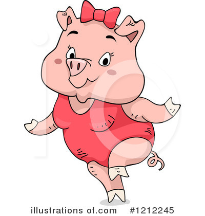 Royalty-Free (RF) Pig Clipart Illustration by BNP Design Studio - Stock Sample #1212245