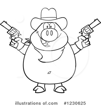 Royalty-Free (RF) Pig Clipart Illustration by Hit Toon - Stock Sample #1230625