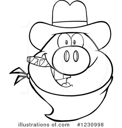 Royalty-Free (RF) Pig Clipart Illustration by Hit Toon - Stock Sample #1230998