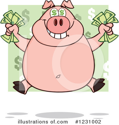 Royalty-Free (RF) Pig Clipart Illustration by Hit Toon - Stock Sample #1231002