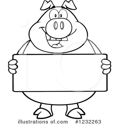 Royalty-Free (RF) Pig Clipart Illustration by Hit Toon - Stock Sample #1232263