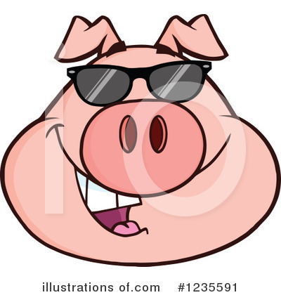 Royalty-Free (RF) Pig Clipart Illustration by Hit Toon - Stock Sample #1235591