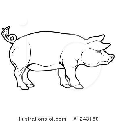 Royalty-Free (RF) Pig Clipart Illustration by AtStockIllustration - Stock Sample #1243180