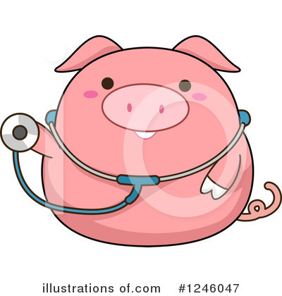 Royalty-Free (RF) Pig Clipart Illustration by BNP Design Studio - Stock Sample #1246047