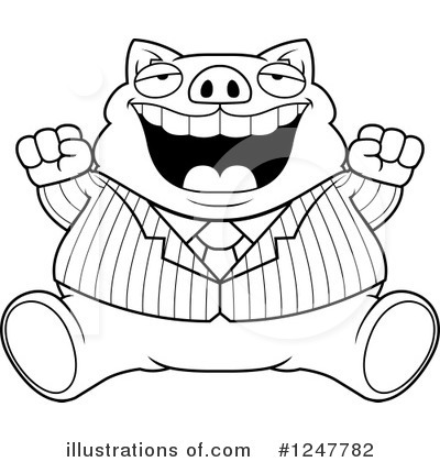 Royalty-Free (RF) Pig Clipart Illustration by Cory Thoman - Stock Sample #1247782
