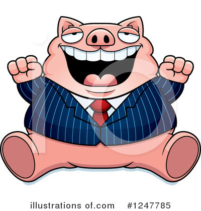 Royalty-Free (RF) Pig Clipart Illustration by Cory Thoman - Stock Sample #1247785