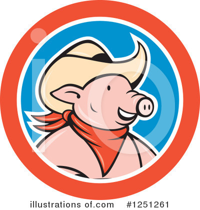 Royalty-Free (RF) Pig Clipart Illustration by patrimonio - Stock Sample #1251261