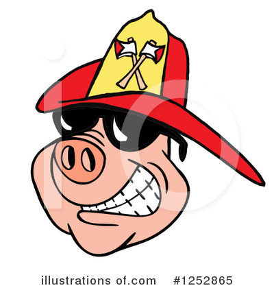 Royalty-Free (RF) Pig Clipart Illustration by LaffToon - Stock Sample #1252865
