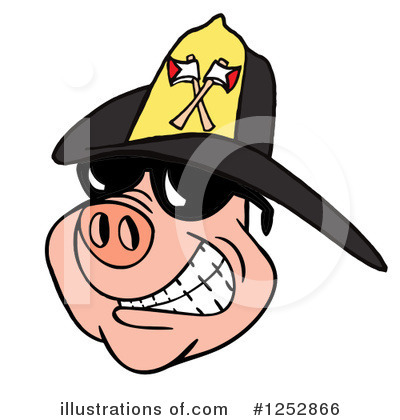 Royalty-Free (RF) Pig Clipart Illustration by LaffToon - Stock Sample #1252866