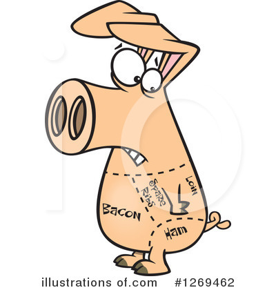 Royalty-Free (RF) Pig Clipart Illustration by toonaday - Stock Sample #1269462