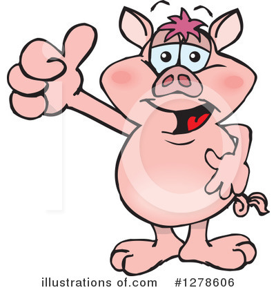 Royalty-Free (RF) Pig Clipart Illustration by Dennis Holmes Designs - Stock Sample #1278606