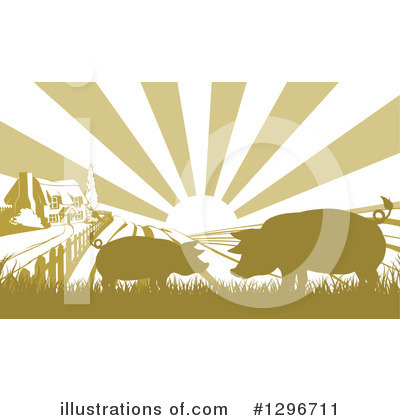 Royalty-Free (RF) Pig Clipart Illustration by AtStockIllustration - Stock Sample #1296711