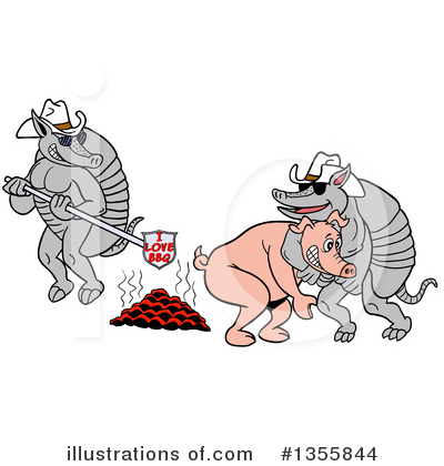Armadillo Clipart #1355844 by LaffToon