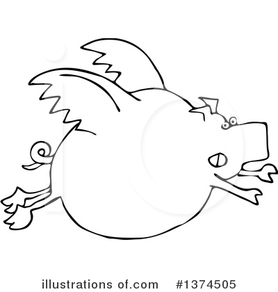 Royalty-Free (RF) Pig Clipart Illustration by djart - Stock Sample #1374505