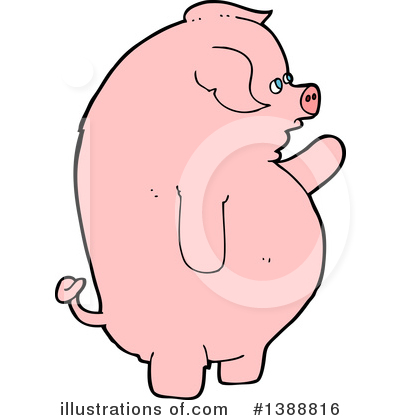 Royalty-Free (RF) Pig Clipart Illustration by lineartestpilot - Stock Sample #1388816