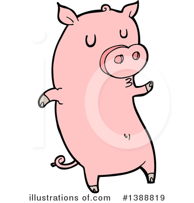 Royalty-Free (RF) Pig Clipart Illustration by lineartestpilot - Stock Sample #1388819
