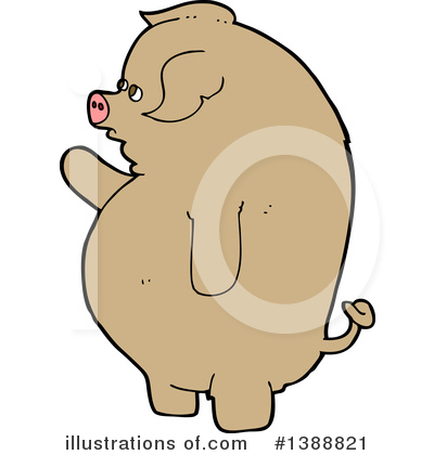 Royalty-Free (RF) Pig Clipart Illustration by lineartestpilot - Stock Sample #1388821