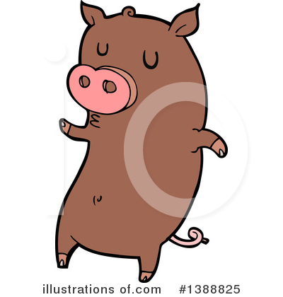 Royalty-Free (RF) Pig Clipart Illustration by lineartestpilot - Stock Sample #1388825