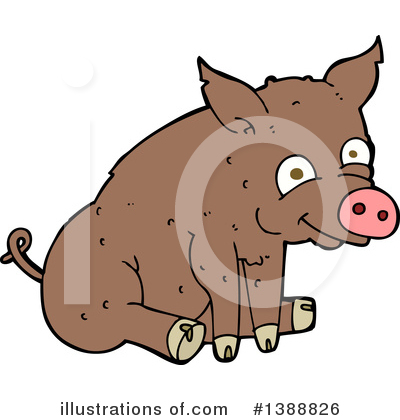 Royalty-Free (RF) Pig Clipart Illustration by lineartestpilot - Stock Sample #1388826