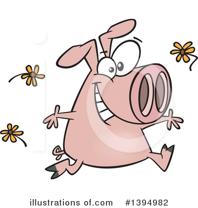 Royalty-Free (RF) Pig Clipart Illustration by toonaday - Stock Sample #1394982