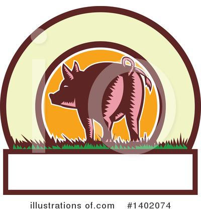 Royalty-Free (RF) Pig Clipart Illustration by patrimonio - Stock Sample #1402074