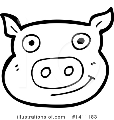 Royalty-Free (RF) Pig Clipart Illustration by lineartestpilot - Stock Sample #1411183