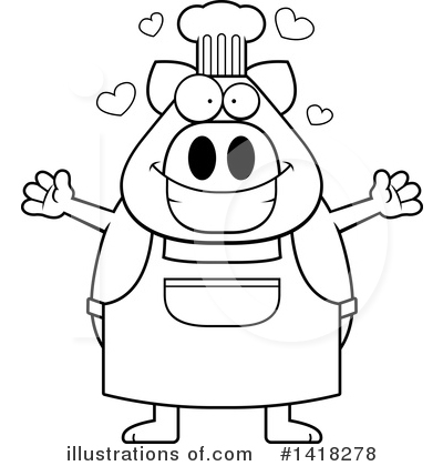 Royalty-Free (RF) Pig Clipart Illustration by Cory Thoman - Stock Sample #1418278
