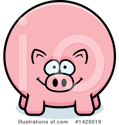 Pig Clipart #1420019 by Cory Thoman