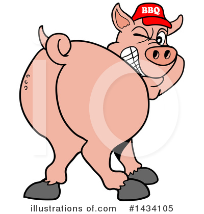 Royalty-Free (RF) Pig Clipart Illustration by LaffToon - Stock Sample #1434105