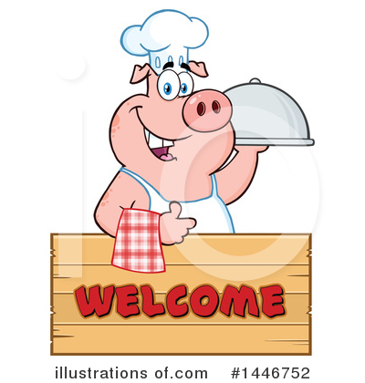 Royalty-Free (RF) Pig Clipart Illustration by Hit Toon - Stock Sample #1446752