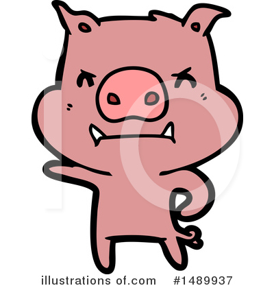 Royalty-Free (RF) Pig Clipart Illustration by lineartestpilot - Stock Sample #1489937