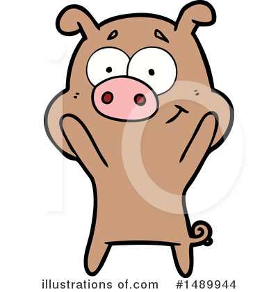 Royalty-Free (RF) Pig Clipart Illustration by lineartestpilot - Stock Sample #1489944